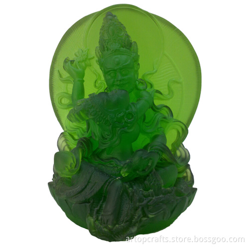 Liu li (Colored Glaze) Green Mammon